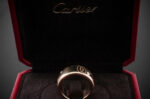 Bague CARTIER Logo CC avec diamants en or rose 18 carats, taille 51 - Image 5