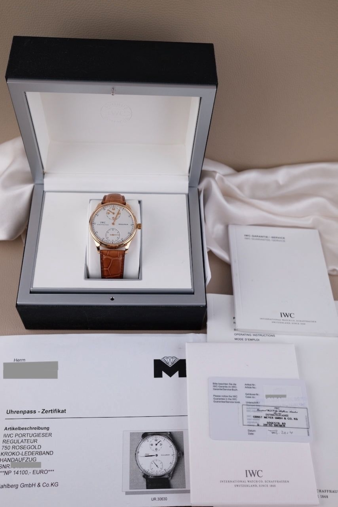 IMG_0953.jpeg IWC Portugaise Régulateur 750 IW544402 Coffret + Papiers Or Rose 18 Carats - Image 1