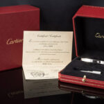 Bracelet jonc Cartier Love avec diamants, or blanc, taille 17