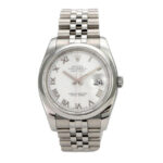 Rolex Datejust 36 Réf. 116200 Bracelet Jubilee Blanc à chiffres romains