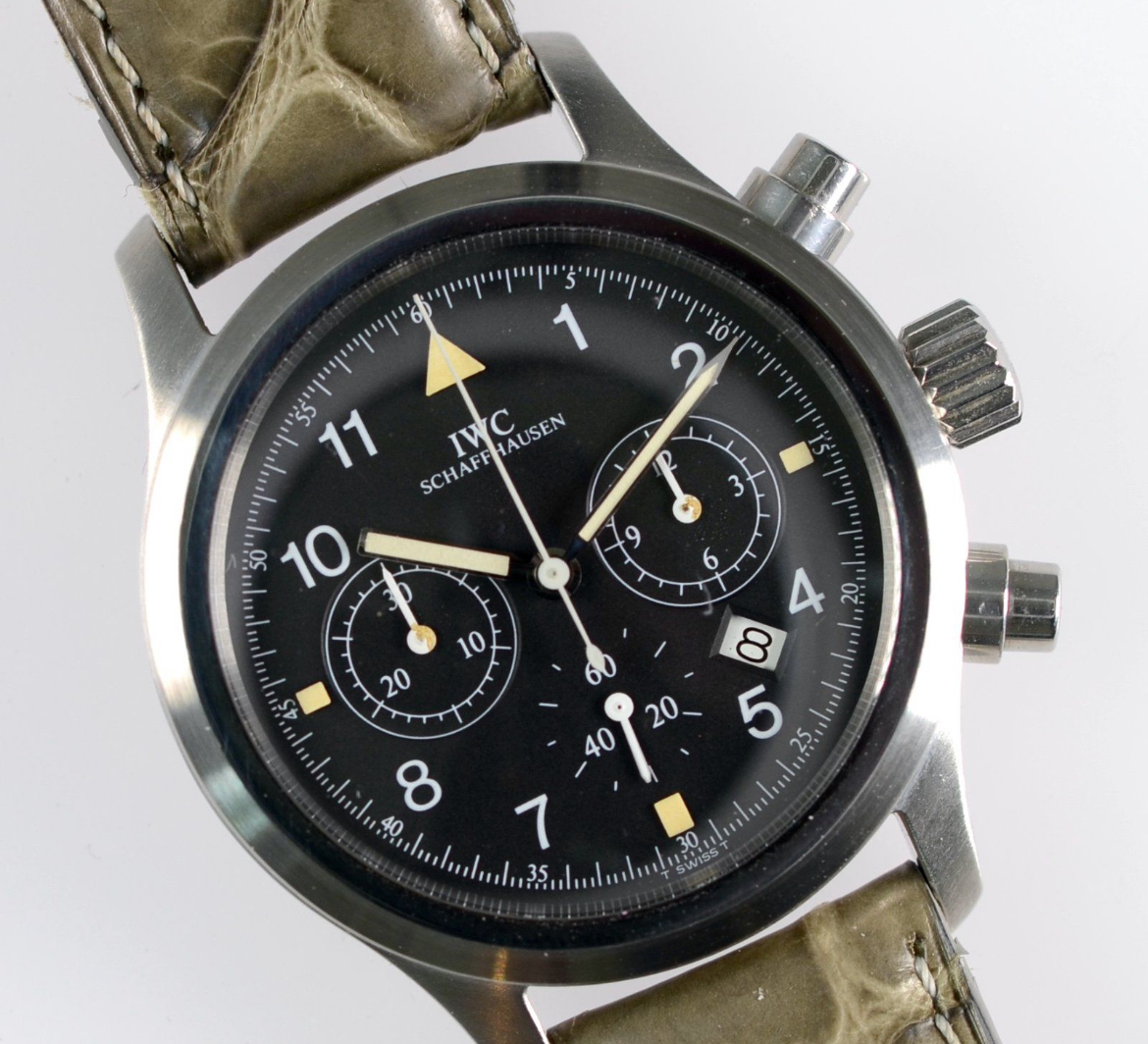 IMG_1610.jpeg IWC Pilot Flieger Chronographe 3741 Quartz Acier Inoxydable 36 mm Unisexe - Image 1