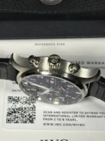 Montre d'aviateur chronographe IWC, cadran noir 43 mm - Image 9