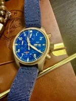 Montre d'Aviateur IWC Chrono Bronze Bleu IW288109 - Image 8