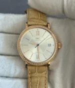 Montre IWC Portofino en or rose 18 carats avec diamants, 37 mm, réf. IW458107. - Image 9