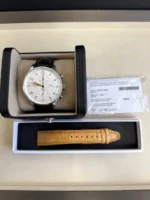 Montre automatique IWC Portugaise Chronographe Acier Cadran Argent 41 mm IW371445