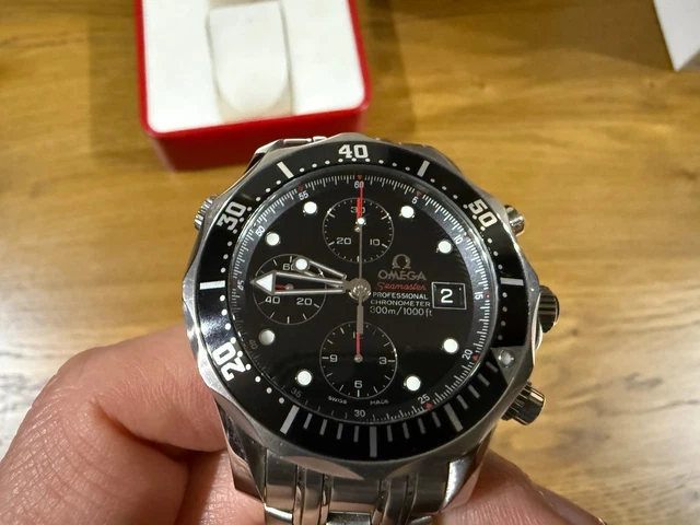 OMEGA-Seamaster-Chrono-Diver-Mens-Black-Watch-2.webp Montre Omega Seamaster Chrono Diver pour homme, noire - 213.30.42.40.01.001 - Image 1