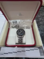 Chronographe automatique Omega Speedmaster HB-SIA GMT d'occasion. Bon état. - Image 3