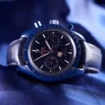 Omega Speedmaster Moonphase Céramique Cadran Bleu Aventurine - 304.93.44.52.03.002