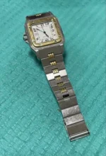 Montre-bracelet automatique Cartier Santos Godron rare de 1980 d'occasion - Image 7