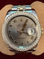 Rolex Datejust en or et diamants. Sous garantie. Très impressionnante.