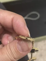 VAN CLEEF Vintage Alhambra 5 Motif Or Jaune Onyx - Image 5