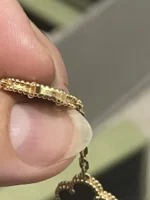 VAN CLEEF Vintage Alhambra 5 Motif Or Jaune Onyx - Image 2