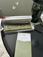 Bracelet Van Cleef & Arpels en nacre vintage Alhambra 5 motifs 19 cm - Image 8