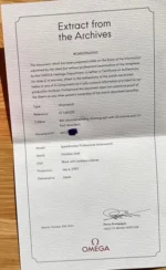 Montre Omega Speedmaster vintage 145.022 - 1983 avec documents de service et extrait d'archives - Image 5