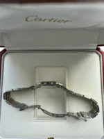 Montre unisexe vintage Panthère de Cartier 27 mm en acier et or à deux rangs, avec boîte et papiers - Image 16