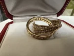 Bague authentique Cartier en or Trinity et diamants, taille 4 1/4, excellent état - Image 14