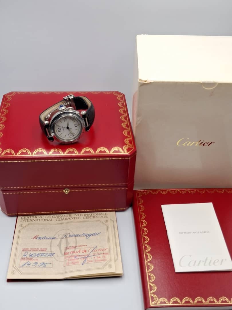 c1d32b0a-0f67-4314-84fc-e4d78a7523fa.jpeg Cartier Pacha Réf. 4010 Ensemble complet Santos - Image 1