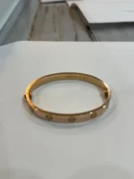 bracelet love cartier en or rose taille 17 - Image 12